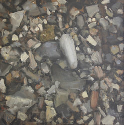 Kiesel II, Öl auf Hartfaser, 2012, 30 × 30 cm