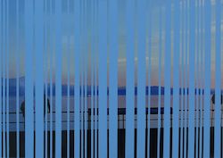 Lost Dreams 03 blau, Öl, Fotografie, Alu-Dibond, 2006, 21 × 30 cm