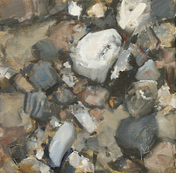 Steine IV, Öl auf Leinwand, 2012, 30 × 30 cm