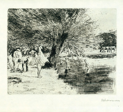 Badende Knaben, Kaltnadelradierung, 1896, 23,7 &times; 29,3 cm