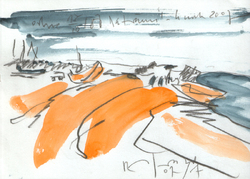 Ostsee, Aquarell, 2007, 13 &times; 18 cm