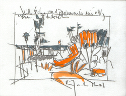 Stille Ecke, Aquarell, 2007, 13 &times; 18 cm