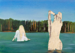 o.T. XXIV./13, Öl auf Schichtholz, 2013, 30 &times; 42 cm