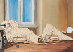o.T. XXIV./13, Öl auf Schichtholz, 2013, 30 &times; 42 cm