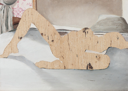 o.T. III./12, Öl auf Schichtholz, 2012, 30 &times; 42 cm