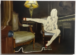 o.T. IV./14, Öl auf Schichtholz, 2014, 30 &times; 42 cm