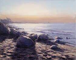Gegenlicht bei Niendorf, Öl auf Leinwand, 40 &times; 50 cm