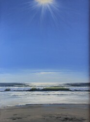 Gegenlicht Weststrand/Sylt, Öl auf Leinwand, 80 &times; 60 cm