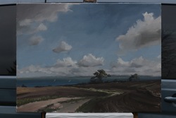 Feld bei Sierksdorf, Öl auf Leinwand, 2016, 60 &times; 80 cm