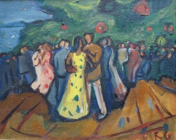 Sommernacht, Öl auf Pappe, 1930, 48 &times; 58,5 cm