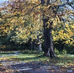 Herbst, Öl auf Leinwand, 2020, 30 &times; 30 cm