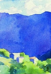 Hohe Berge, Aquarell, 2007, 24 &times; 17 cm