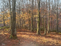 Herbstwald, Öl auf Leinwand, 2021, 30 &times; 40 cm