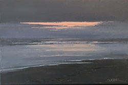 Abendstimmung auf Sylt, Öl auf Leinwand, 20 &times; 30 cm