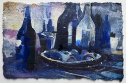 Blaues Stillleben