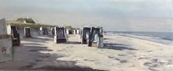 Morgenstimmung in Kampen, Öl auf Leinwand, 25 &times; 60 cm