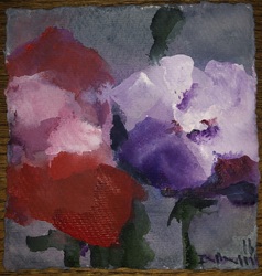 Rosen, Gouache, 2016, 16 &times; 15 cm