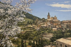 Frühling in Valdemossa, Öl auf Leinwand, 60 &times; 90 cm