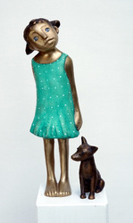 Mädchen mit Hund