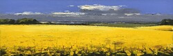 Rapsfelder bei Plön, Öl auf Leinwand, 2020, 30 &times; 90 cm
