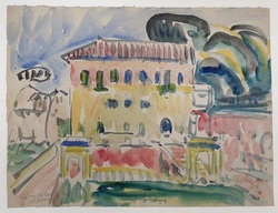 Römisches Haus, Aquarell auf Papier, 1909, 32,8 &times; 42,5 cm