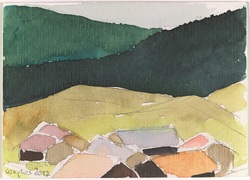 Schönenbach, Aquarell, 2017, 10,5 &times; 15 cm
