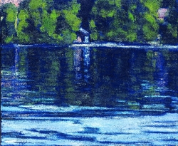Spiegelung-dunkel, Öl auf Leinwand, 2007, 38 &times; 46 cm