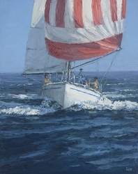 Spinnacker, Öl auf Leinwand, 50 &times; 40 cm