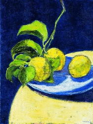 Stillleben mit drei Zitronen, Öl auf Leinwand, 2007, 80 &times; 60 cm