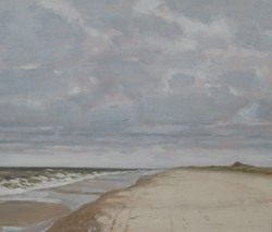 Strand bei Kampen, Öl auf Leinwand, 2011, 30 &times; 35 cm