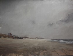 Strand bei Wenningstedt, Öl auf Leinwand, 2013, 60 &times; 80 cm