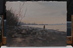 Sundown, Öl auf Leinwand, 2016, 30 &times; 40 cm