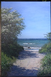 Zugang zur Ostsee bei Brook, Öl auf Leinwand, 90 &times; 60 cm
