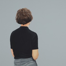 o. T. (Vernissage), Acryl auf Leinwand, 2018, 120 &times; 120 cm