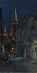 Aegidienstraße, Öl auf Leinwand, 2010, 70 &times; 37 cm