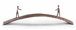 Begegnung oder vorbei, Bronze, 2004, 0 &times; 62 &times; 17 cm