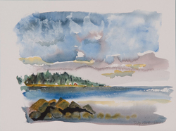 An der Küste, Aquarell, 2004, 30 &times; 40 cm