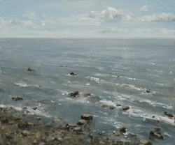 Blick von Staberhuk, Öl auf Hartfaser, 2012, 25 &times; 30 cm
