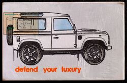 defend your luxury I, Acryl/Collagen auf MDF, 2016, 15,5 &times; 24 cm