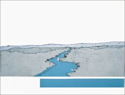 Delaware VII, Radierung und Hochdruck, 2008, 30 &times; 40 cm
