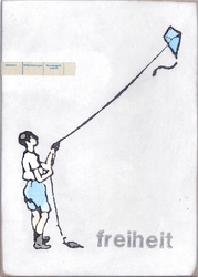freiheit, groß, Acryl/Collagen auf MDF, 2016, 29 &times; 20,5 cm