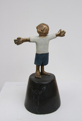 Ganz im Glück, Bronze, 2009, H: 20 cm