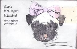 hübsch intelligent talentiert, Acryl/Collagen auf MDF, 2016, 15,5 &times; 24 cm