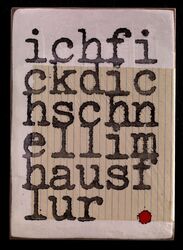 im hausflur gross, Acryl/Collagen auf MDF, 2016, 29 &times; 20,5 cm