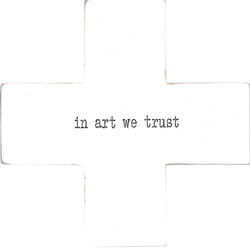 in art wie trust, Acryl/Collagen auf MDF, 2014, 18 &times; 18 cm