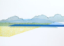 Kanal I, Radierung/Hochdruck, 2012, 60 &times; 80 cm