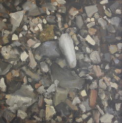 Kiesel II, Öl auf Hartfaser, 2012, 30 &times; 30 cm