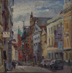 Königstraße, Öl auf Leinwand, 2010, 50 &times; 50 cm