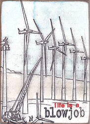 life is a blowjob, Acryl/Collagen auf MDF, 2014, 22 &times; 16 cm