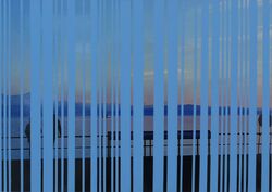 Lost Dreams 03 blau, Öl, Fotografie, Alu-Dibond, 2006, 21 &times; 30 cm